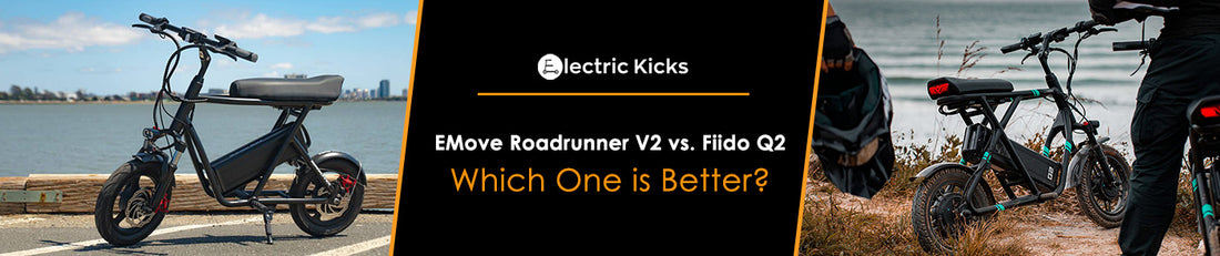 EMOVE Roadrunner V2 vs. Fiido Q2: Which One is the Better Seated E-Scooter?