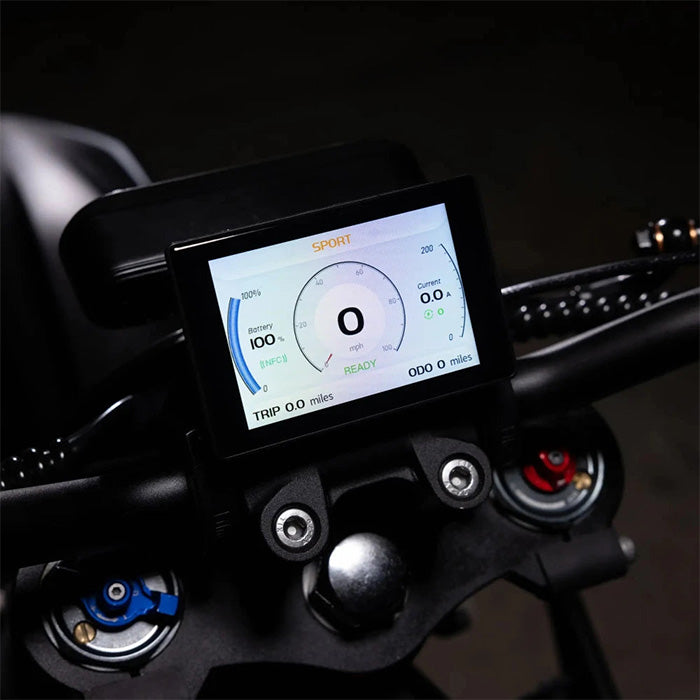 Altis Sigma Electric Dirt Bike Feature Display