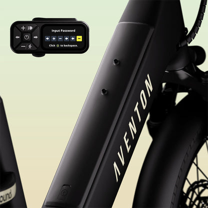 Aventon Abound SR Feature Passcode and Keyless Battery