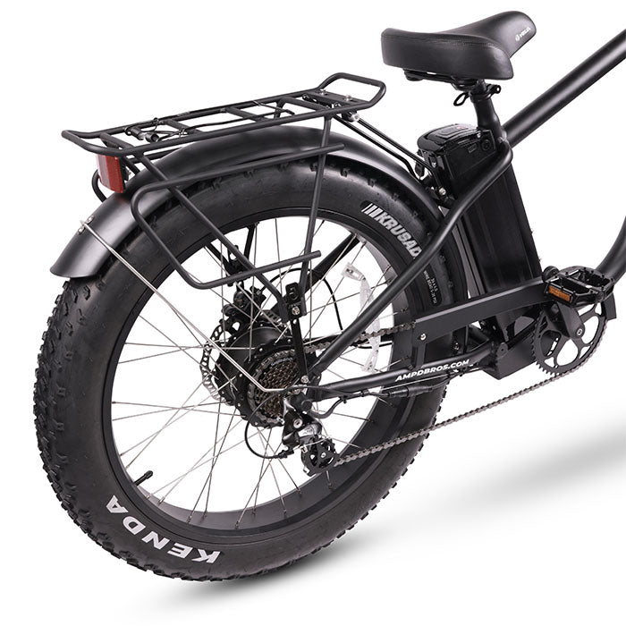 ampd brothers chubbie 2 electric beach cruiser bike rear tyre tilt