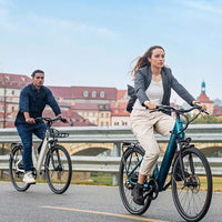 fiido c11 electric bike lifestyle couple riding