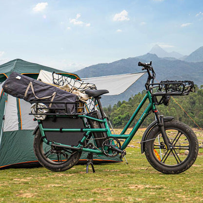 fiido t2 longtail cargo ebike lifestyle static camp