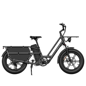 fiido t2 longtail cargo ebike grey side