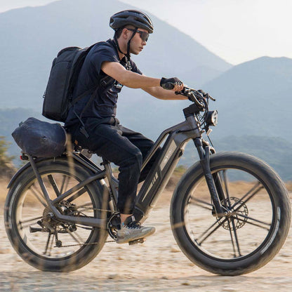 fiido titan electric cargo bike lifestyle guy dirtroad