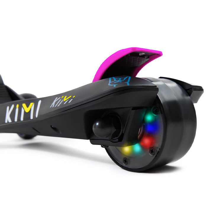 kimi electric scooter pink tyre with lights