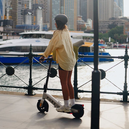 pure advance flex electric scooter lifestyle riding