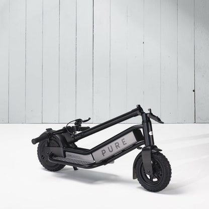 pure escape+ electric scooter black folded