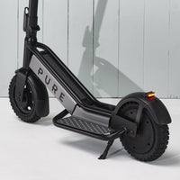 pure escape+ electric scooter black rear side deck