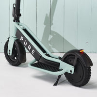 pure escape+ electric scooter green rear side deck