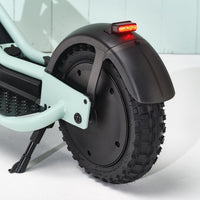 pure escape+ electric scooter green rear tyre