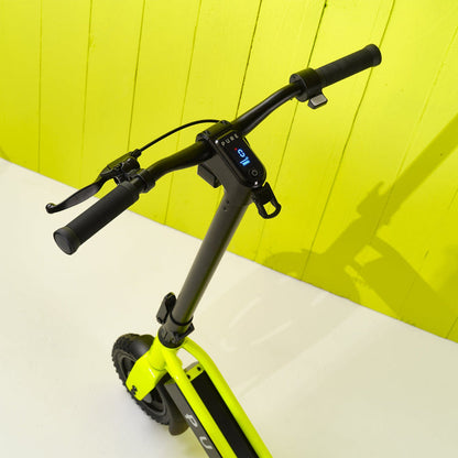 pure escape+ electric scooter yellow handlebar