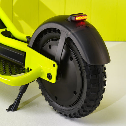 pure escape+ electric scooter yellow rear tyre