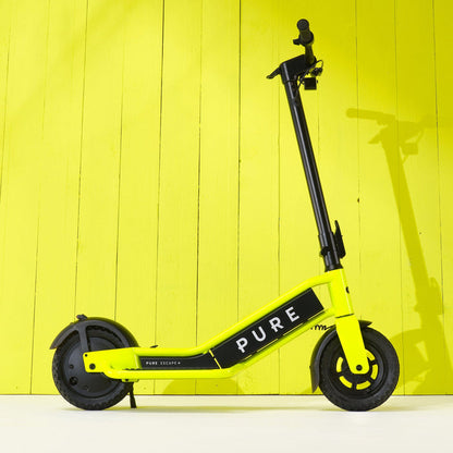 pure escape+ electric scooter yellow side