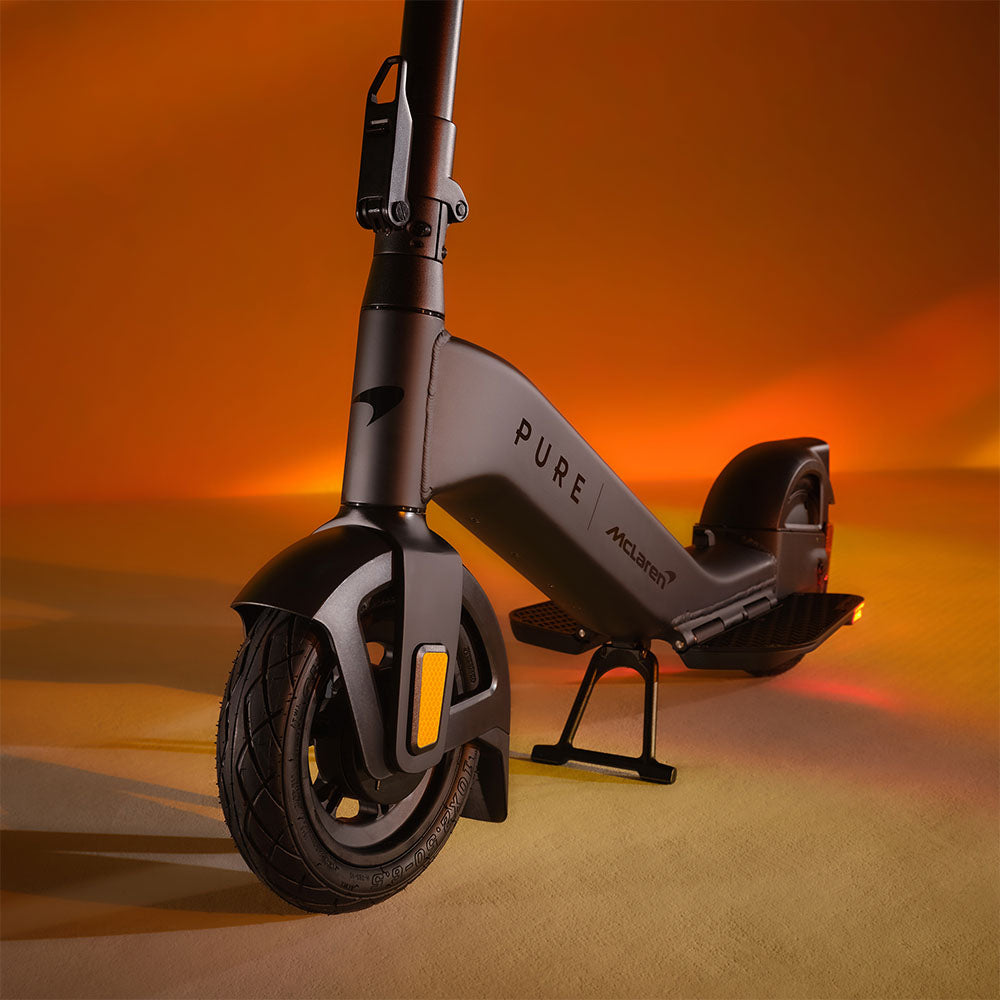 pure mclaren electric scooter black front