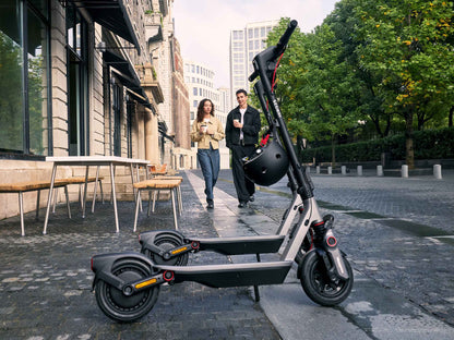 segway ninebot f3 electric scooter feature lifestyle couple city