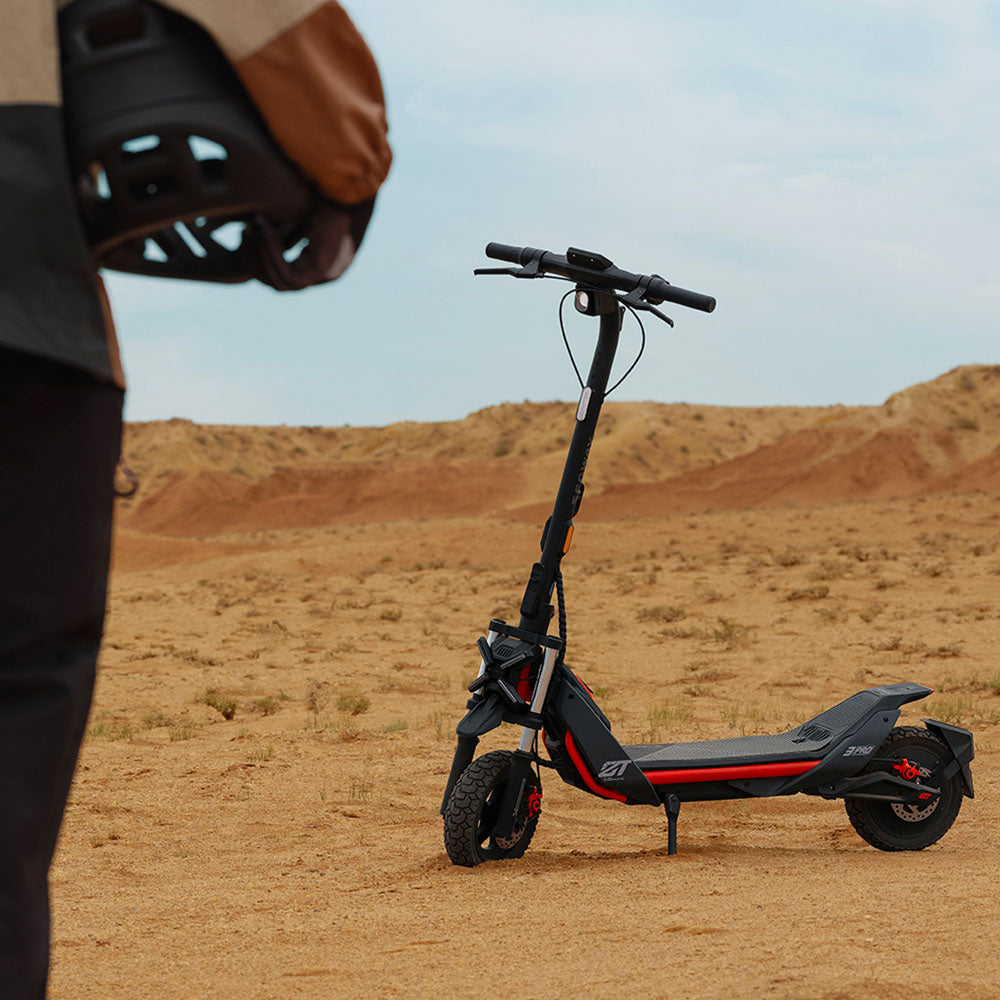 segway zt3 pro electric scooter lifestyle dirt static