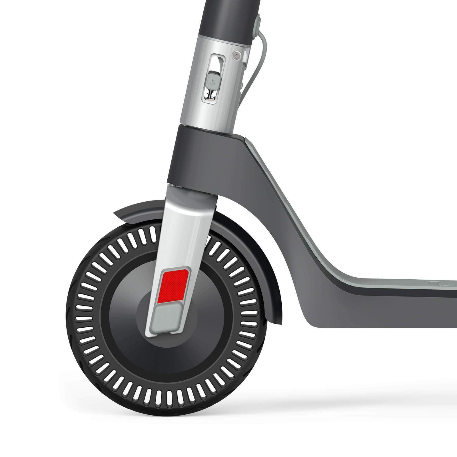 unagi matte black electric scooter front wheel | Matte Black