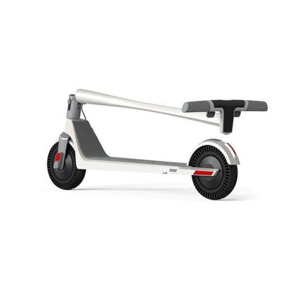 unagi sea salt white electric scooter folded